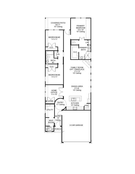 Perry Homes - The Groves 40′ - 1722W Floorplan