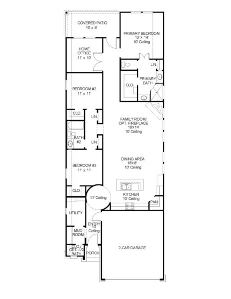 Perry Homes - The Groves 40′ - 1743W Floorplan