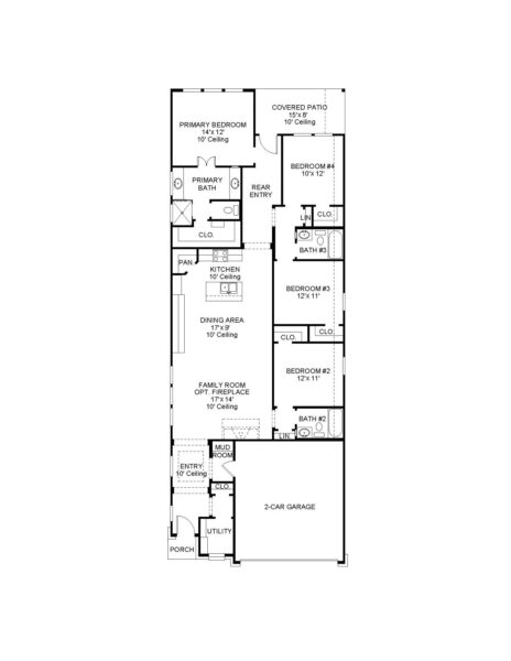 Perry Homes - The Groves 40′ - 1785W Floorplan