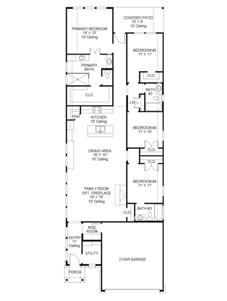 Perry Homes - The Groves 40′ - 1878W Floorplan