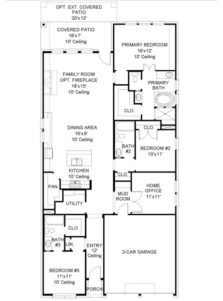 Perry Homes - The Groves 45′ - 1910W Floorplan