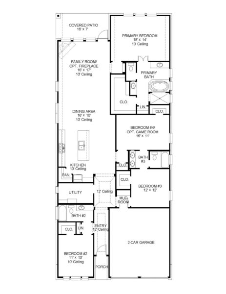 Perry Homes - The Groves 45′ - 2188W Floorplan