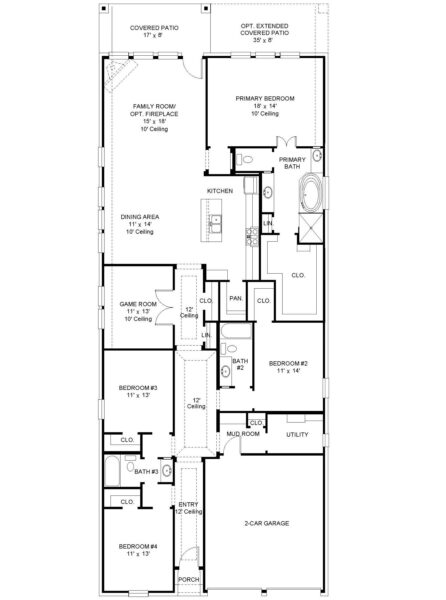 Perry Homes - The Groves 45′ - 2410W Floorplan