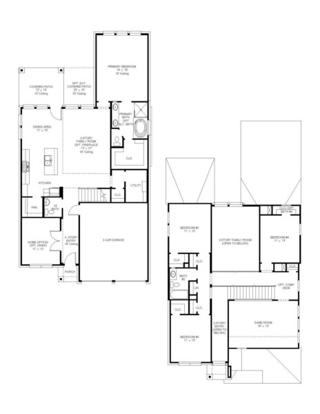 Perry Homes - The Groves 45′ - 2442W Floorplan